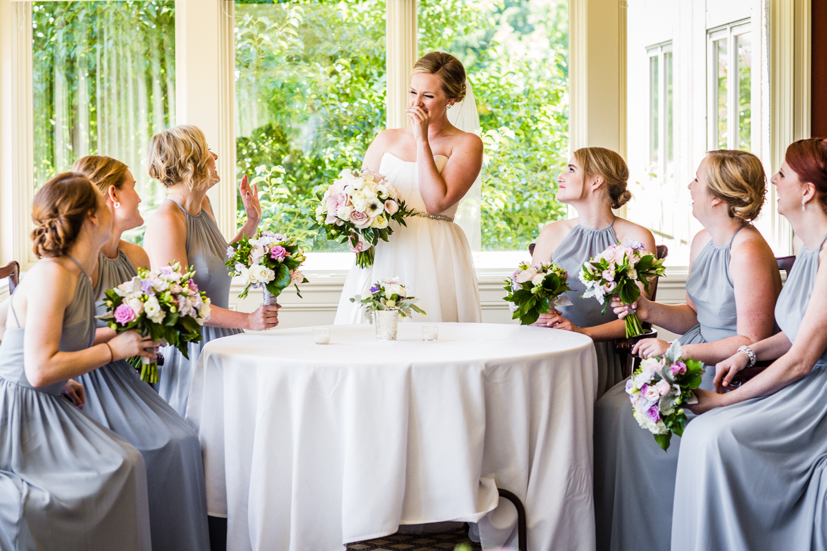 Evanston Golf Club Wedding Julianne Billy Chicago Portrait Of A Bridal Party At An Evanston Golf Club Wedding